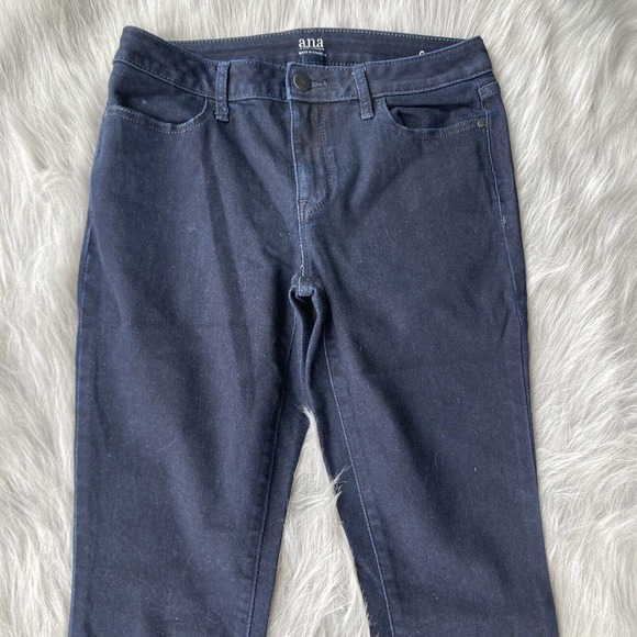 ANA Jegging Womens Size 6 Tie Up Ankle Dark Wash Mid Rise Skinny Stretch Denim - Picture 2 of 13